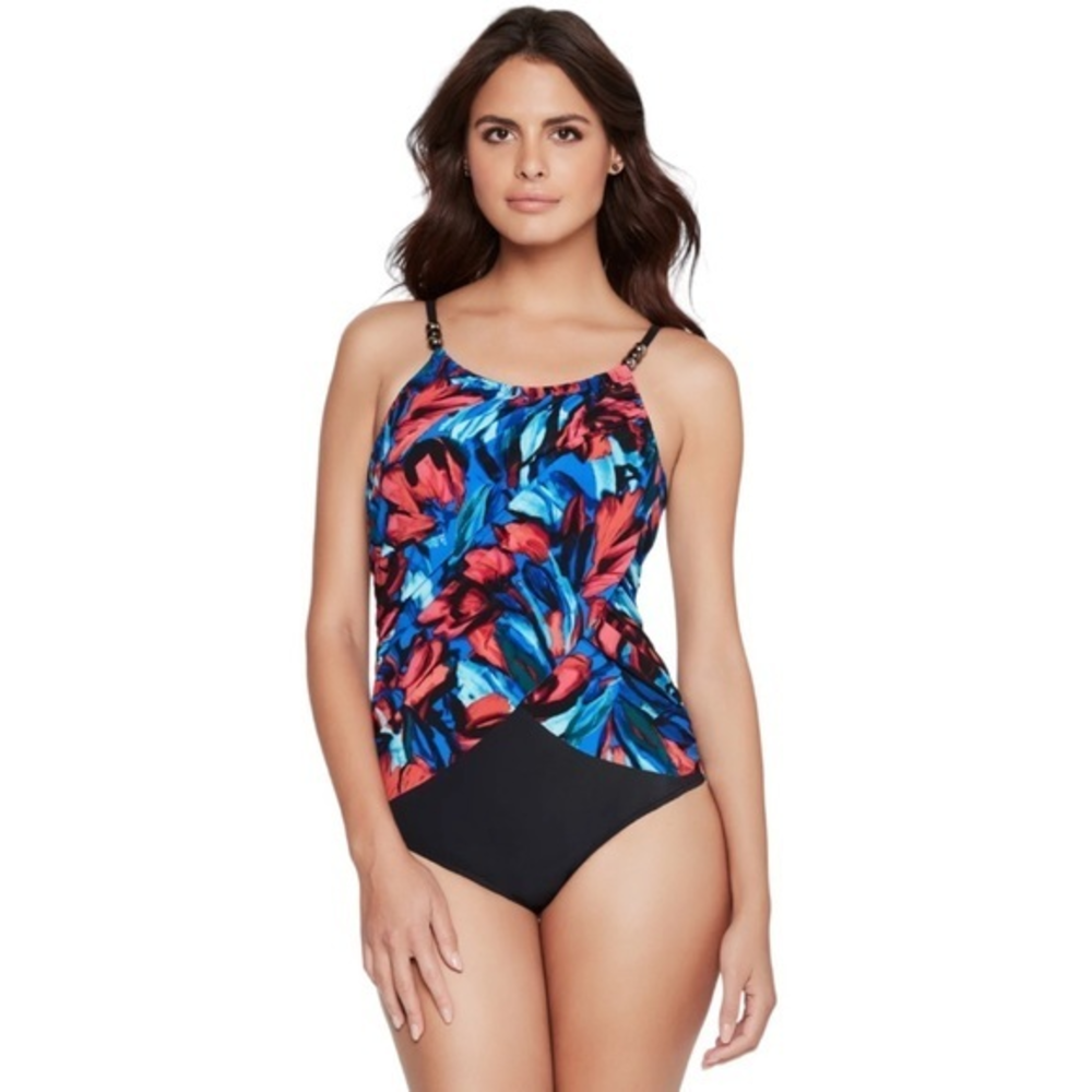 Magicsuit Women’s Expressionist Lisa One Piece Swimsuit Black/Multi Sz 12 NWT